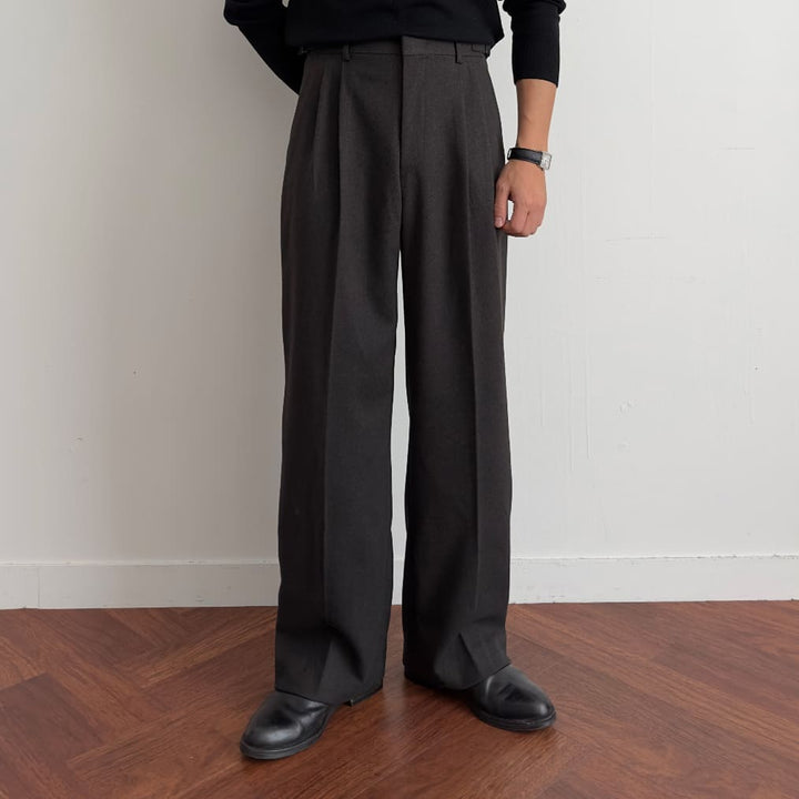 Napping Double-Pleated Slacks